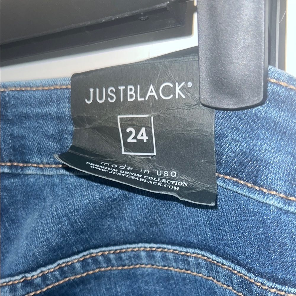 (NEW WITH TAGS) Just Black Blue Flare Wide Leg Jeans - Picture 5 of 5